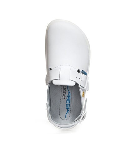 ABEBA-Rubber-OB-Damen- und Herrenclog, ESD, wei