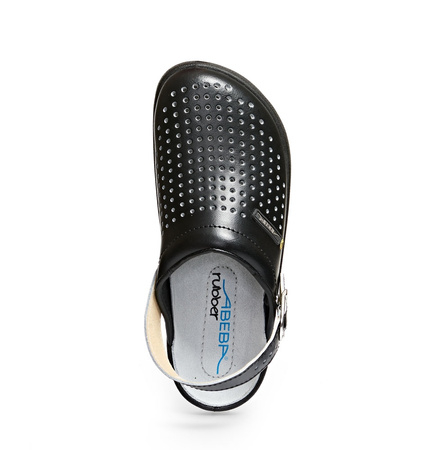 ABEBA-Rubber-OB-Damen- und Herrenclog, ESD, schwarz