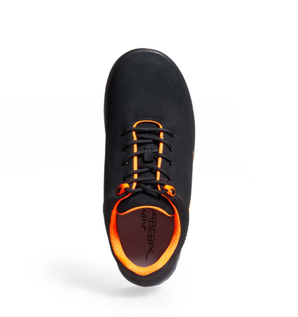 ABEBA-X-LIGHT-O1-Damen-und Herrenclogs, schwarz/neonorange
