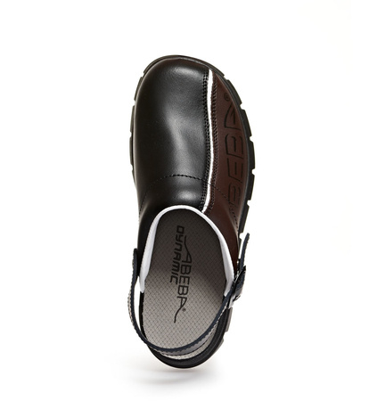 ABEBA-Dynamic-OB-Damen- u. Herrenslipper, schwarz/braun