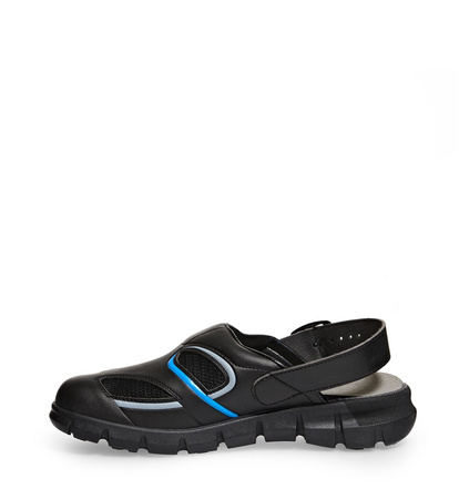 ABEBA-Dynamic-OB-Damen- u. Herrenslipper, A-micro, schwarz/blau