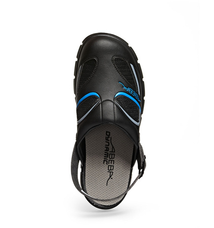 ABEBA-Dynamic-OB-Damen- u. Herrenslipper, A-micro, schwarz/blau