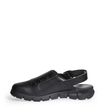 ABEBA-Dynamic-OB-Damen- u. Herrenslipper, A-micro, schwarz