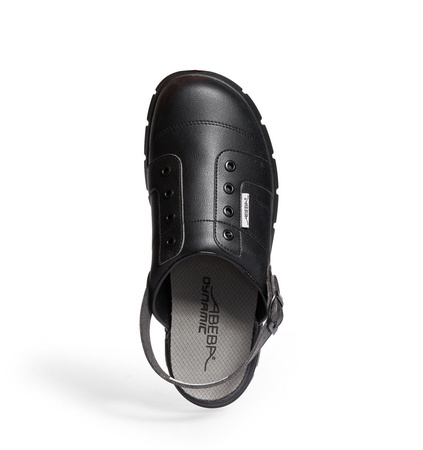 ABEBA-Dynamic-OB-Damen- u. Herrenslipper, A-micro, schwarz