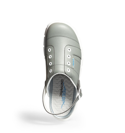 ABEBA-Dynamic-OB-A-micro-Damen- und Herrenclog, grau/wei