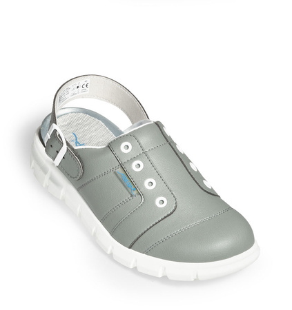 ABEBA-Dynamic-OB-A-micro-Damen- und Herrenclog, grau/wei