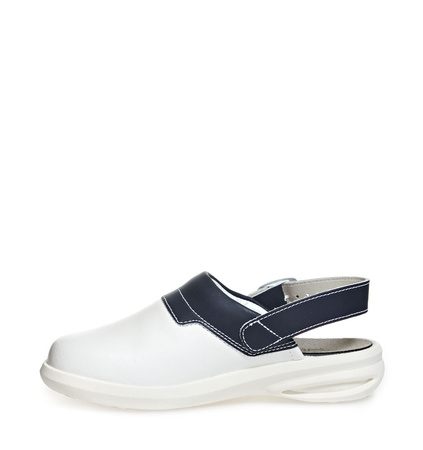 ABEBA-Easy-OB-Damen- u. Herrenclog, wei/blau
