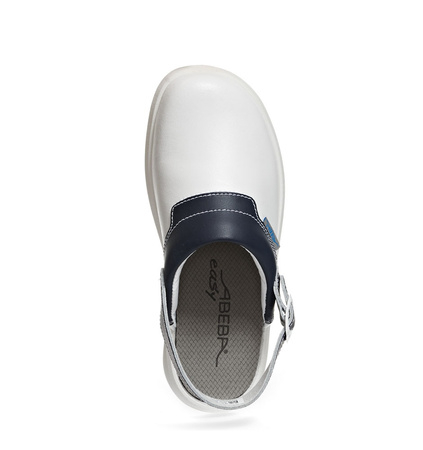 ABEBA-Easy-OB-Damen- u. Herrenclog, wei/blau