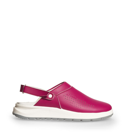 ABEBA-Active Clog fuchsia perforiert mit Klettverschluss