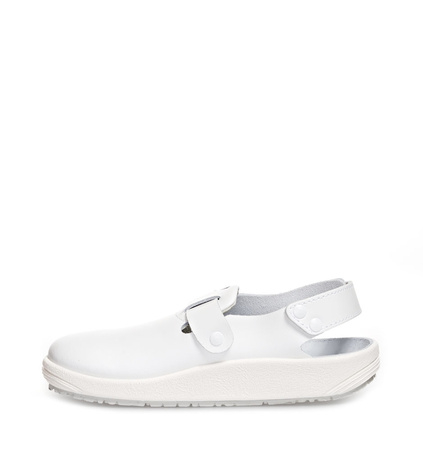 ABEBA-Rubber-OB-Damen- u. Herrenclog, wei