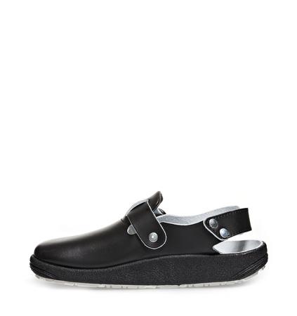 ABEBA-Rubber-OB-Damen- u. Herrenclog, schwarz