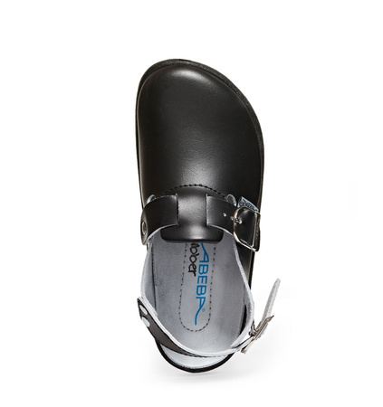 ABEBA-Rubber-OB-Damen- u. Herrenclog, schwarz