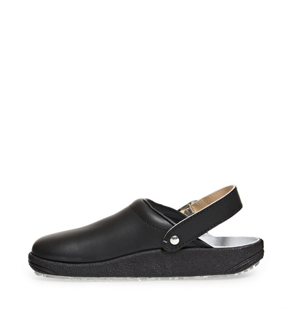 ABEBA-Rubber-OB-Damen- u. Herrenclog, schwarz