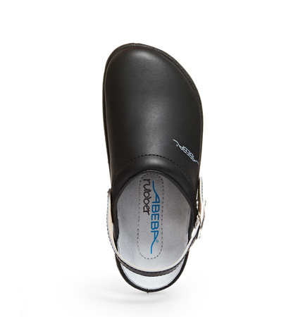 ABEBA-Rubber-OB-Damen- u. Herrenclog, schwarz