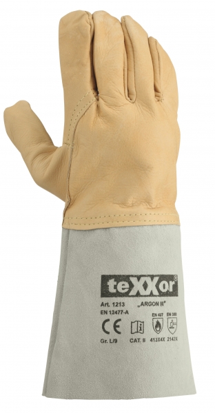 BIG-TEXXOR-Schweißer-Arbeits-Handschuhe, Argon III, beige