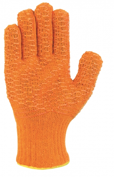 BIG-TEXXOR-Polyester-Grobstrick-Arbeitshandschuhe, Criss Cross, orange