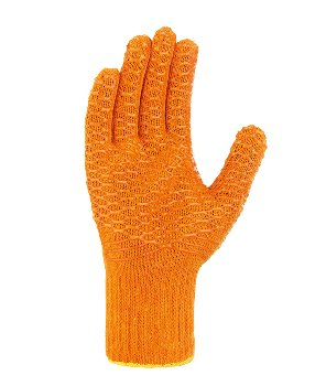 BIG-TEXXOR-Polyester-Grobstrick-Arbeitshandschuhe, Criss Cross, orange