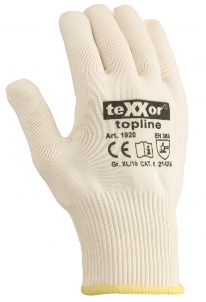BIG-TEXXOR-Baumwoll-/Nylon-Feinstrick-Arbeits-Handschuhe, beige