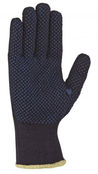 BIG-TEXXOR-Baumwoll-/Polyester-Mittelstrick-Arbeits-Handschuhe, blau, blaue Noppen