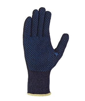 BIG-TEXXOR-Baumwoll-/Polyester-Mittelstrick-Arbeitshandschuhe, blau, blaue Noppen
