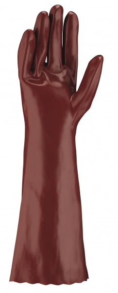 BIG-TEXXOR-Chemikalien-Schutz-Arbeits-Handschuhe, 45 cm, rotbraun