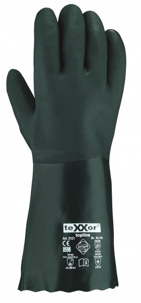 BIG-TEXXOR-Chemikalienschutz-Arbeitshandschuhe, 35 cm, grün