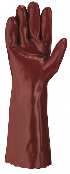 BIG-TEXXOR-PVC-Arbeits-Handschuhe, 40 cm, rotbraun
