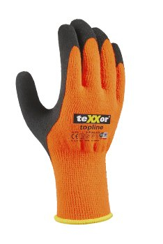 BIG-TEXXOR-topline Winterhandschuhe, LATEX, Orange/grau
