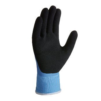 BIG-TEXXOR-Nylon-Strick-Winterhandschuhe, Latex, blau/dunkelblau