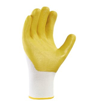 BIG-TEXXOR-Polyester-Strickhandschuhe, Nitril beschichtet, gelb