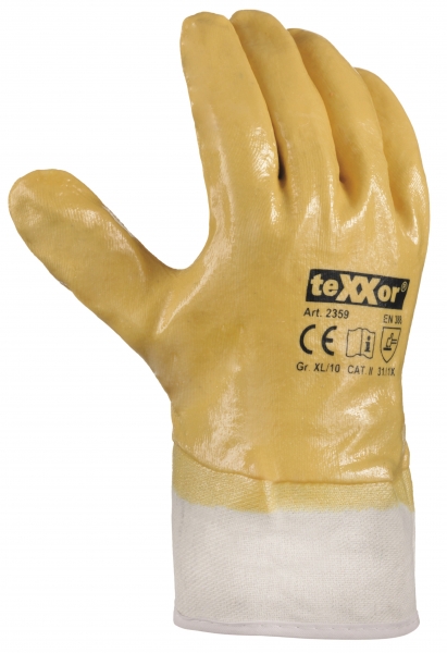 BIG-TEXXOR-Nitril-Arbeits-Handschuhe, gelb