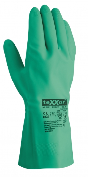 BIG-TEXXOR-Nitril-Chemikalien-Schutz-Arbeits-Handschuhe, grün