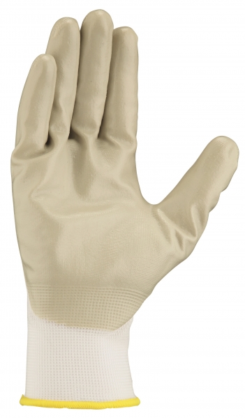 BIG-TEXXOR-Nylon-Strick-Arbeits-Handschuhe, weiß/grau