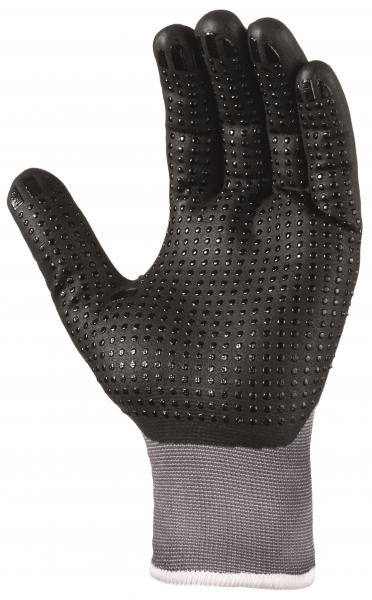 BIG-TEXXOR-Nylon-Strickhandschuhe, black touch, grau/schwarz