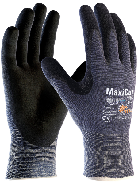 BIG-TEXXOR- MaxiCut Ultra AD-APT Schnittschutzhandschuhe, blau/schwarz