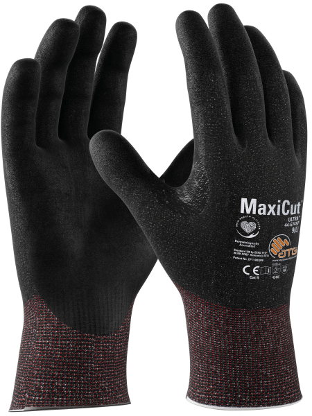 BIG-ATG-MaxiCut Ultra Schnittschutz-Strickhandschuhe, schwarz/schwarz