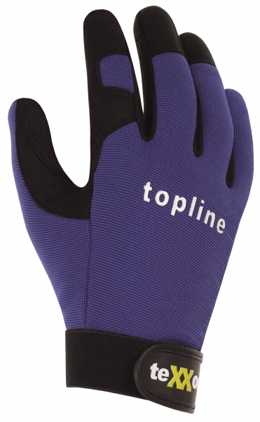 BIG-TEXXOR-Kunst-Leder-Arbeits-Handschuhe, Naples, blau/schwarz