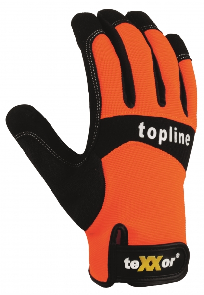 BIG-TEXXOR-Kunst-Leder-Arbeits-Handschuhe, Irvine, orange/grau