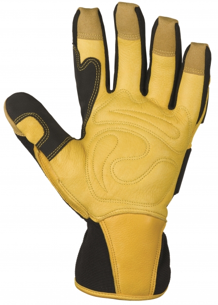 BIG-TEXXOR-Hirsch-Leder-Arbeits-Handschuhe, Ocala, gelb/schwarz
