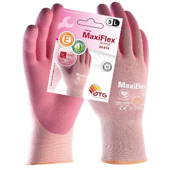 BIG-ATG-MaxiFlex Active Nylon-Strickhandschuhe, Farbe: ros