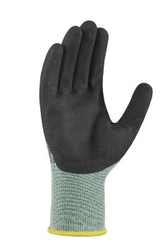 BIG-TEXXOR Schnittschutz-Strickhandschuhe CUT B, grau-meliert/gr�n/schwarz