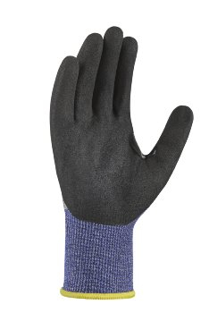 BIG-TEXXOR Schnittschutz-Strickhandschuhe CUT B, grau-meliert/blau/schwarz