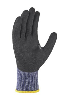 BIG-TEXXOR Schnittschutz-Strickhandschuhe CUT C 3/4, grau-meliert/blau/schwarz