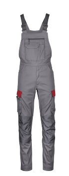 4PROTECT� Workwear Latzhose, grau/rot