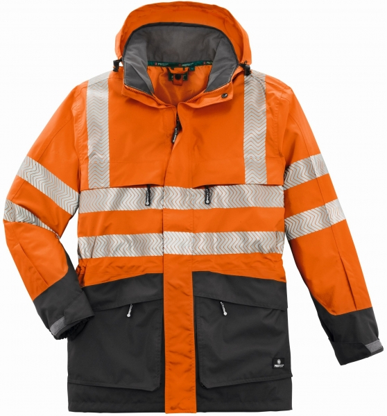 BIG-4-Protect-Warn-Wetterschutz-Jacke, Tampa, leuchtorange