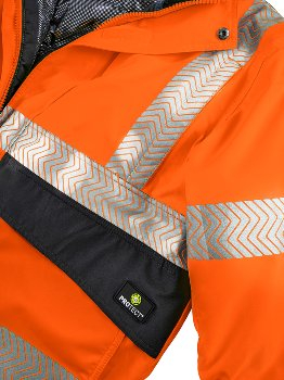 BIG- 4Protect Warn- Wetterschutz- Blouson NEWARK, Farbe: leuchtorange/ grau