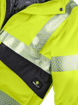 BIG- 4Protect Warn- Wetterschutz- Blouson NEWARK, Farbe: leuchtgelb/ grau