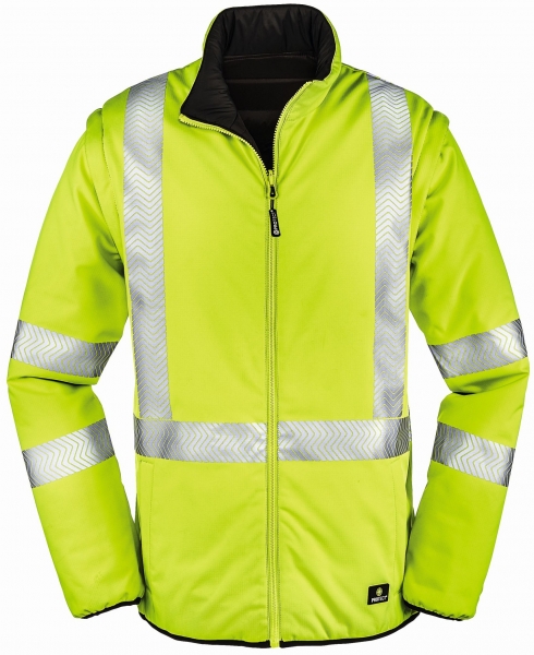 BIG-4-Protect-Warn-Wetterschutz-Jacke, Reno, leuchtgelb