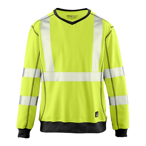 BIG- 4Protect Warn- Wetterschutz- Sweatshirt COLUMBUS, Farbe: leuchtgelb