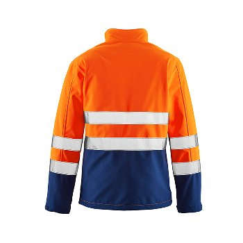 BIG-4-Protect-Warn-Wetterschutz-Softshell-Jacke, Pittsburgh, leuchtorange/navy